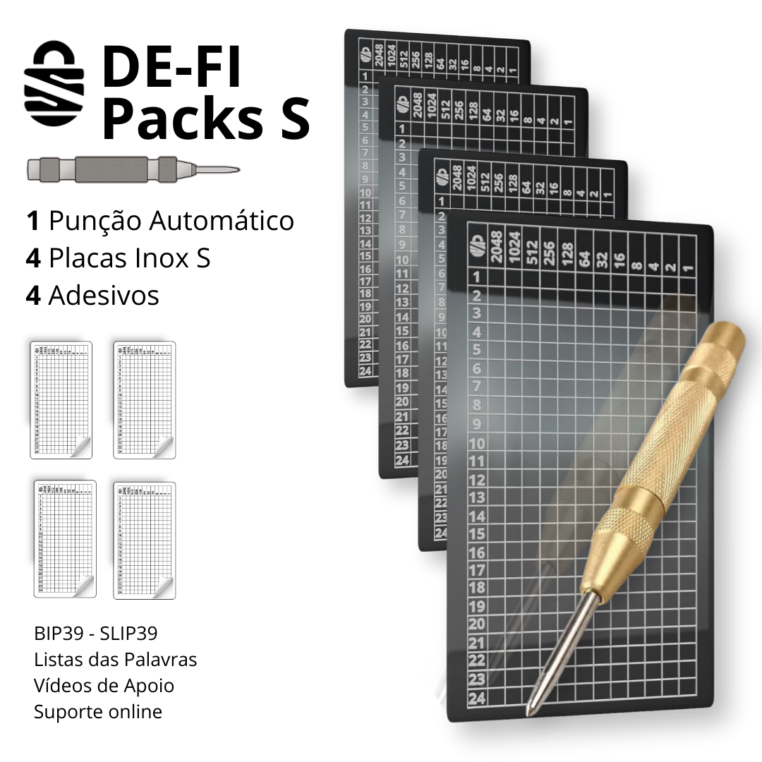 Defi Pack – 4 Carteiras + Punção Automático | Aço Inox