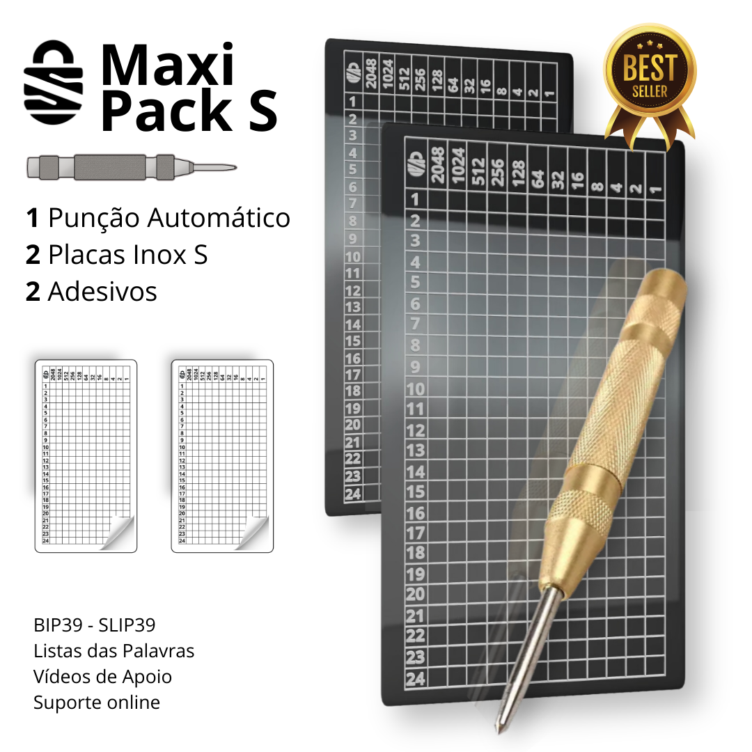 Maxi Pack – 2 Carteira S +  1 Punção Automático | Aço Inox