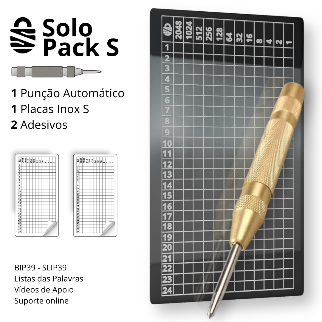 Solo Pack – Carteira + Punção Automático | Aço Inox