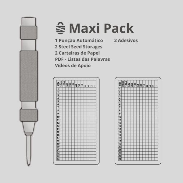 Maxi Pack - 2 Carteira S +  1 Punção Automático | Aço Inox - Image 2
